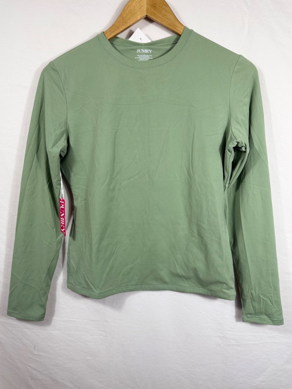 Puma Women's Long Sleeve Tee Slim Fit in Sage Green